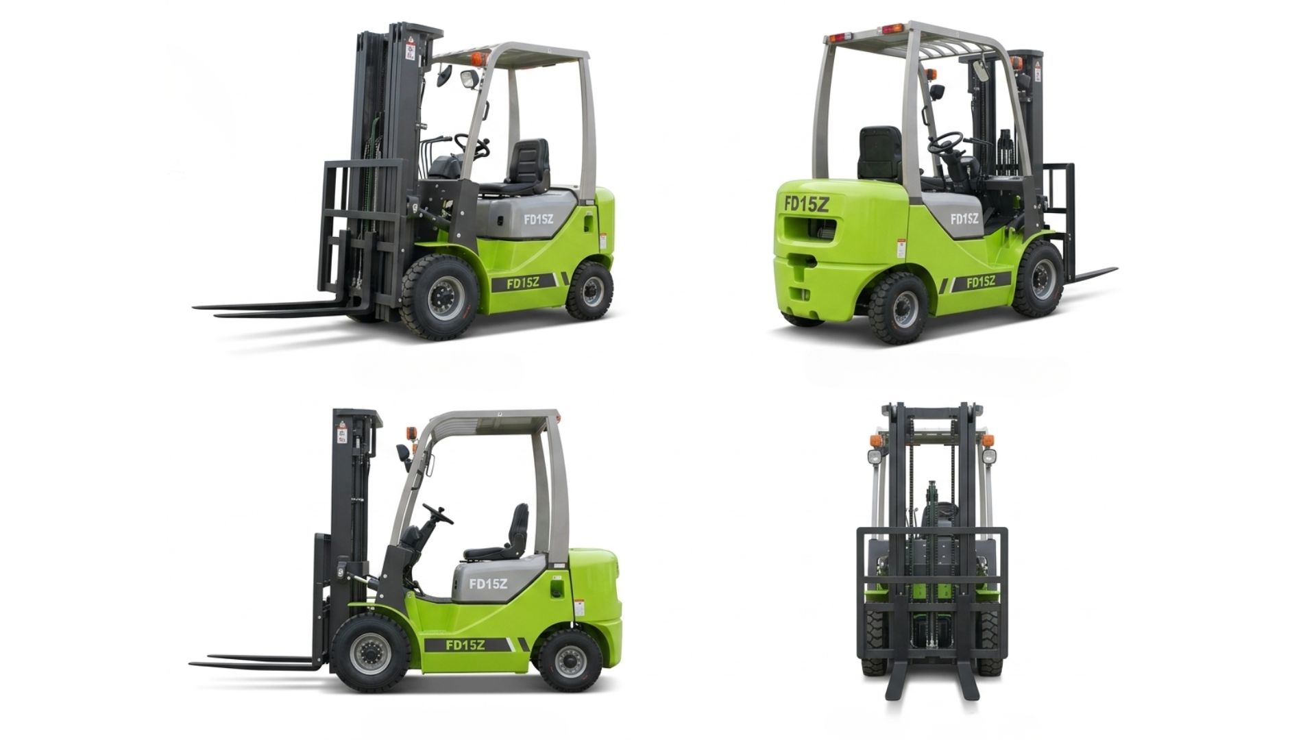 Các góc chụp xe nâng dầu 1.5 tấn Zoomlion FD15Z
